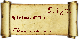 Spielman Ábel névjegykártya